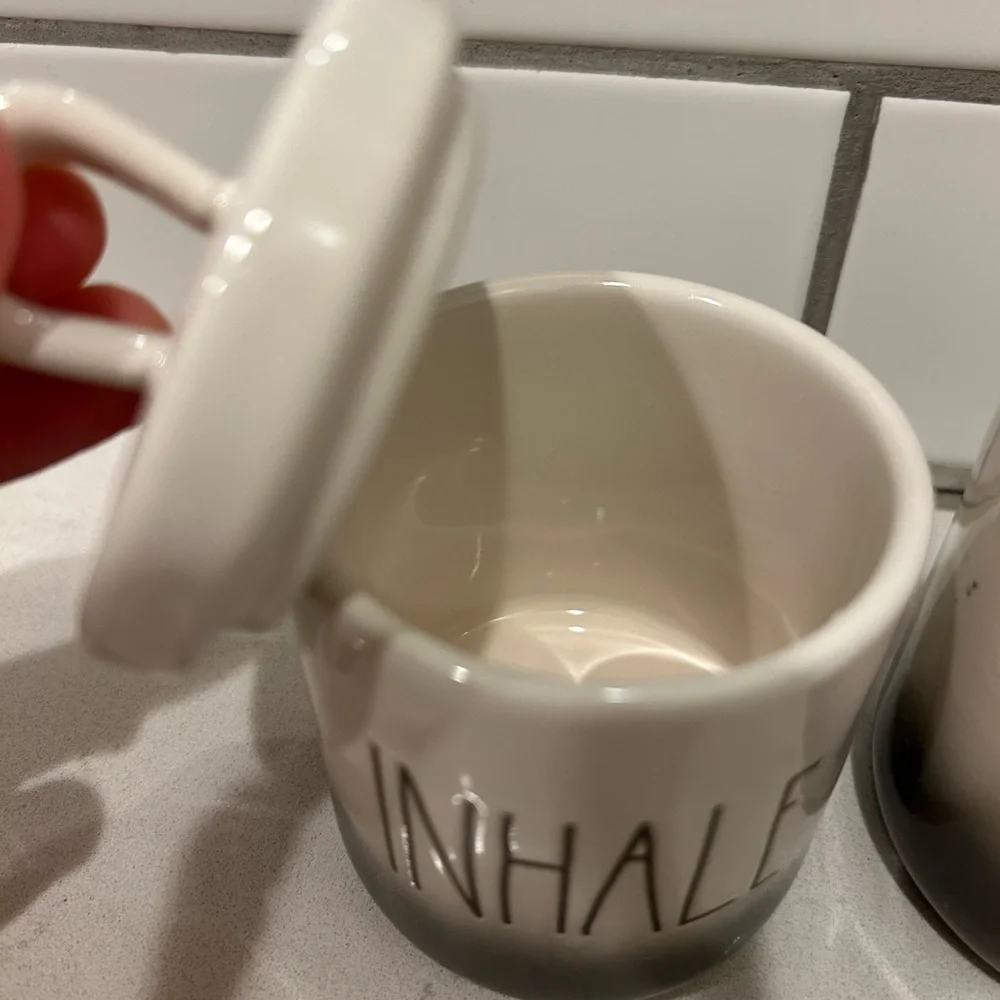 Rae Dunn INHALE and EXHALE Ceramic Jars